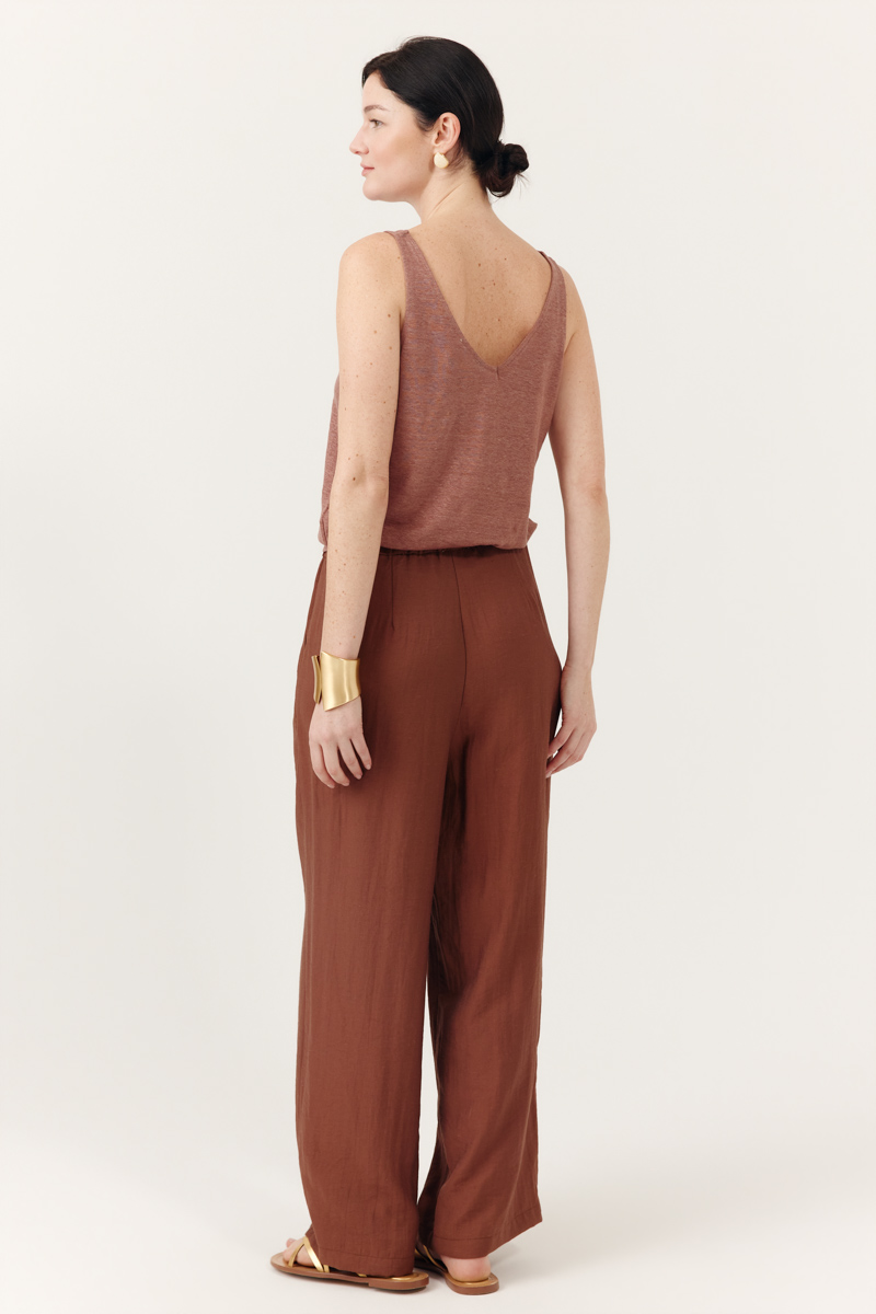 TOP OLVIANE COLOR MARRÓN CLARO 3